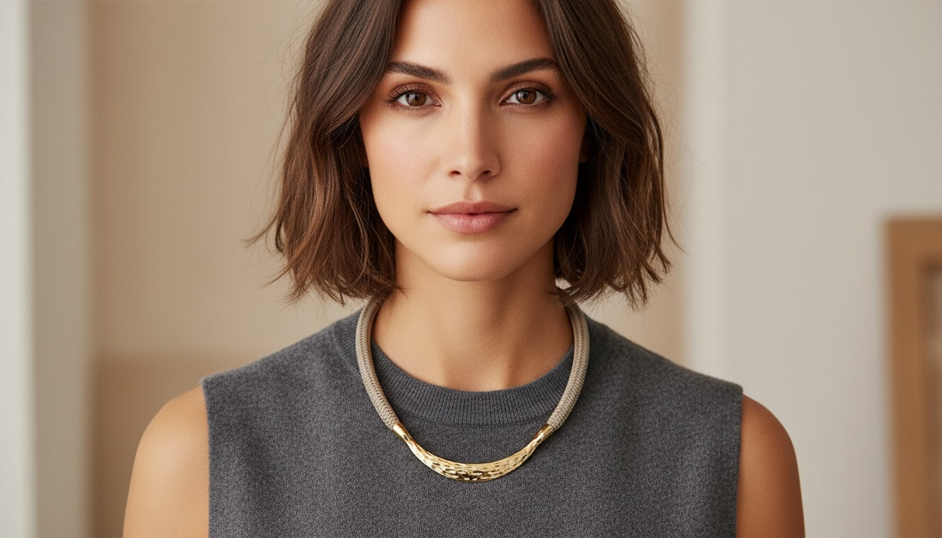 Ana Clara (Beige & Nickel Plated)
